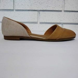 Honey Leather Metallic Woven Women's Flats
